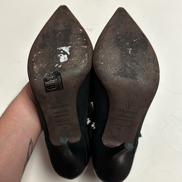 Vera Wang Leather Stiletto Heels - Picture 9 of 15